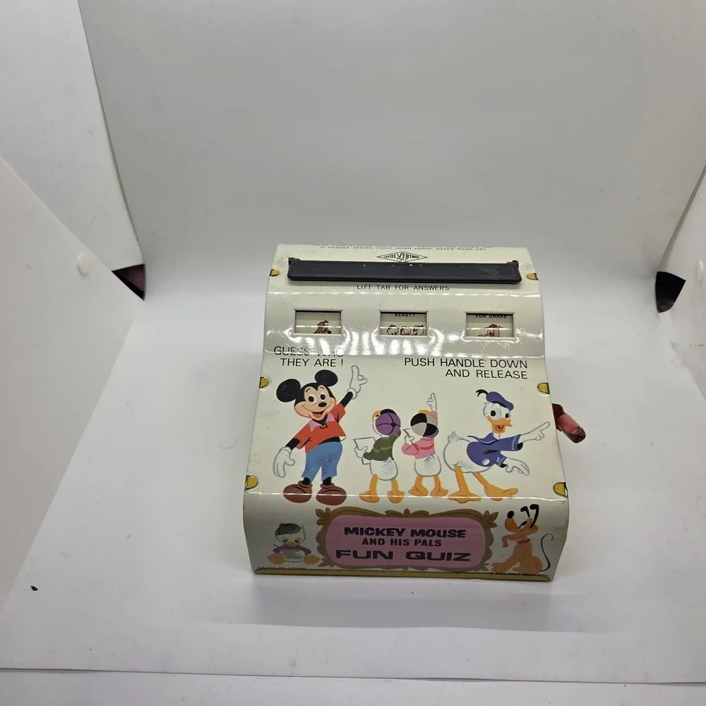 1970 VINTAGE ~MICKEY MOUSE And HIS PALS~ FUN QUIZ~ TIN TOY GAME~ WOLVERINE